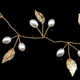 Pearl Crystal Leaf Bride Tiaras Wedding Hair Accessories Headbands
