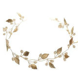 Pearl Crystal Leaf Bride Tiaras Wedding Hair Accessories Headbands