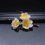 Flower Hairpin Hanfu Hair Accessory for Girls Women
