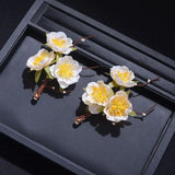 Flower Hairpin Hanfu Hair Accessory for Girls Women
