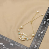 Sunflower Freshwater Pearl Bracelet for Women Girls Party