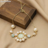 Sunflower Freshwater Pearl Bracelet for Women Girls Party