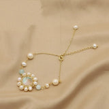 Sunflower Freshwater Pearl Bracelet for Women Girls Party