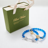 Dark Pop Beads Bracelet with Cubic Zircon Ladies
