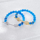Dark Pop Beads Bracelet with Cubic Zircon Ladies