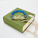 Dark Pop Beads Bracelet with Cubic Zircon Ladies