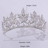 Rhinestone Leaf Bridal Crown Wedding Headdress