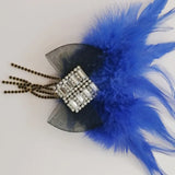 Cloth Art Bow Feather Brooch Pin Jewelry Corsage for Women