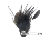 Peacock Feather Hat Women Suit Pin Wedding Jewelry Corsage Brooch