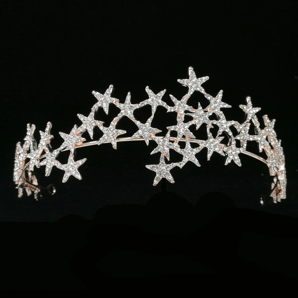 Crystal Star Hairbands Vintage Rhinestone Bridal Tiaras Crown Headband Wedding