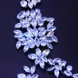 Crystal Zircon Flower Hand Chain Bracelet for Women