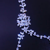 Crystal Zircon Flower Hand Chain Bracelet for Women