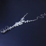 Crystal Zircon Flower Hand Chain Bracelet for Women