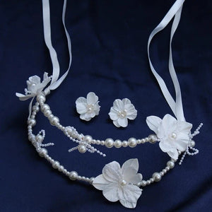 Pearls Flowers Headbands Wedding Hair Accessories Bridal Tiaras