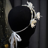 Pearls Flowers Headbands Wedding Hair Accessories Bridal Tiaras
