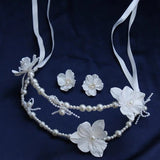 Pearls Flowers Headbands Wedding Hair Accessories Bridal Tiaras