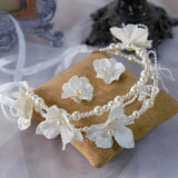 Pearls Flowers Headbands Wedding Hair Accessories Bridal Tiaras