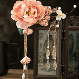 Flower Barrettes Hair Clips for Hanfu, Women Hair Accessories