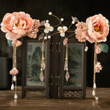 Flower Barrettes Hair Clips for Hanfu, Women Hair Accessories