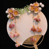 Women's Hanfu Flower Hair Clips Headdress
