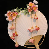Women's Hanfu Flower Hair Clips Headdress