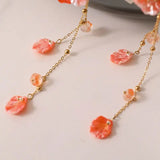 Red Flower Hair Pins Head Jewelry for Women