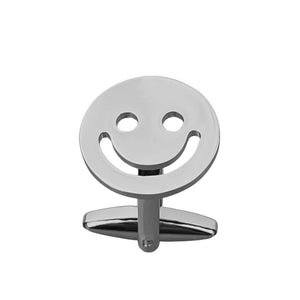 Happy Smile Face Cufflinks Stainless Steel Gift Jewelry Wedding Grooms