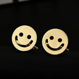 Happy Smile Face Cufflinks Stainless Steel Gift Jewelry Wedding Grooms