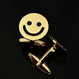 Happy Smile Face Cufflinks Stainless Steel Gift Jewelry Wedding Grooms