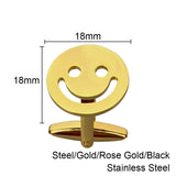 Happy Smile Face Cufflinks Stainless Steel Gift Jewelry Wedding Grooms