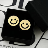 Happy Smile Face Cufflinks Stainless Steel Gift Jewelry Wedding Grooms