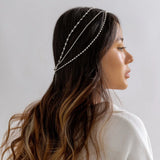 Pearl Tassel Head Chain for Women Bridal Headdress