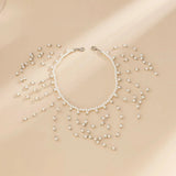 Pearl Tassel Head Chain for Women Bridal Headdress