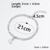 Heart Charm Stainless Steel Couple Bracelet LGBT Jewelry Gift