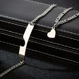 Heart Charm Stainless Steel Couple Bracelet LGBT Jewelry Gift
