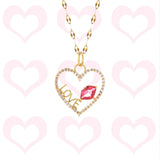 Heart Pendant Necklace Romantic Woman's Chain Stainless Steel