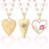Heart Pendant Necklace Romantic Woman's Chain Stainless Steel