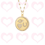 Heart Pendant Necklace Romantic Chain Choker Enamel Zircon Jewelry
