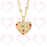 Heart Pendant Necklace for Women Stainless Steel Choker Necklace Zircon Jewelry