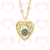 Heart Pendant Necklace for Women Stainless Steel Choker Necklace Zircon Jewelry