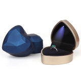LED Wedding Ring Box Display Storage Jewelry Ring Pendant Bag Gift