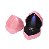 LED Wedding Ring Box Display Storage Jewelry Ring Pendant Bag Gift