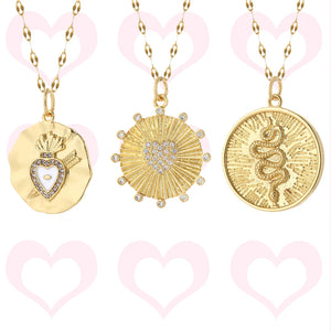 Heart Snake Pendant Necklace for Women Stainless Steel Choker Zircon Jewelry