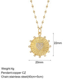 Heart Snake Pendant Necklace for Women Stainless Steel Choker Zircon Jewelry