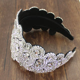 Clear Crystal Rhinestone Headpiece Women Tiaras Gorgeous Baroque Hairband