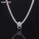 High Carbon Diamond Tennis Chain Necklace Sparkling Fine Jewelry Gift