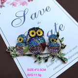 Enamel Glaze Metal Brooch Pin Animal & Plant Rhinestone