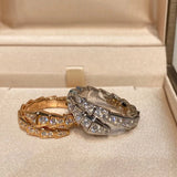 Silver Crystal Snake Shape Ring for Women Zircon Wedding Jewelry