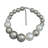 Hip Hop Beaded Pearl Necklace for Woman