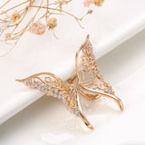 Hollow Texture Butterfly 585 Women's Earrings Natural Zircon Unusual Jewelry